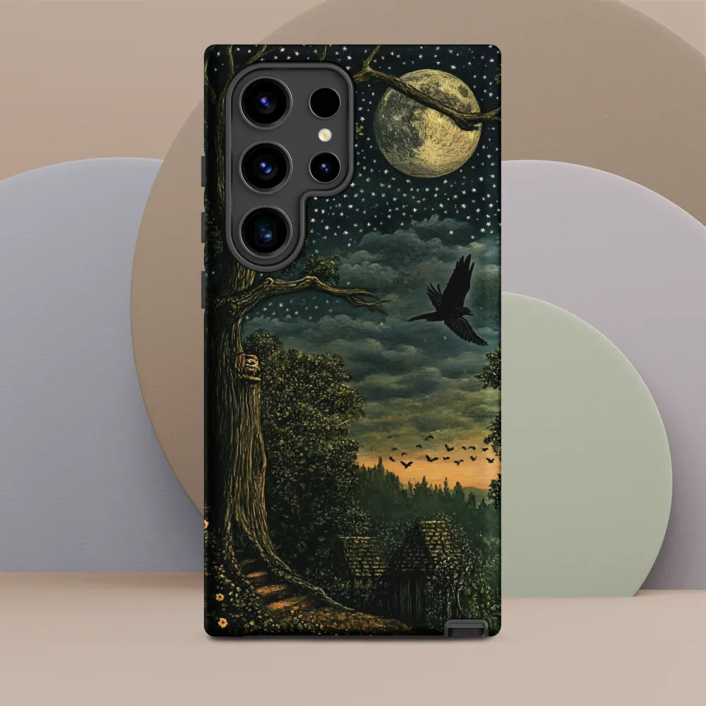 Mystical Nightscape Under the Full Moon | Phone Case |  S24 Ultra | Tough Case | Matte