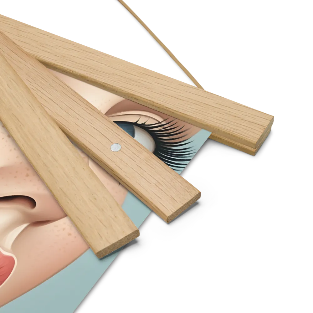 Intriguing Elegance | Poster With Oak Wood Hanger | 10″×10″