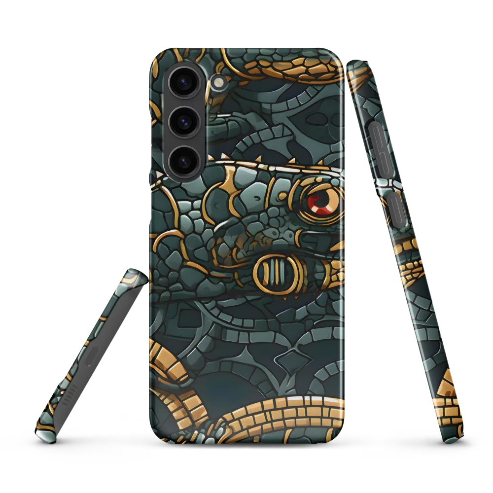 Reptilian Elegance: A Digital Art Nouveau Tapestry