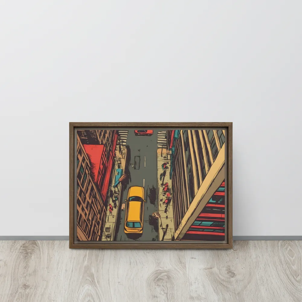 Urban Symphony | Canvas with Brown Frame | 12″×16″