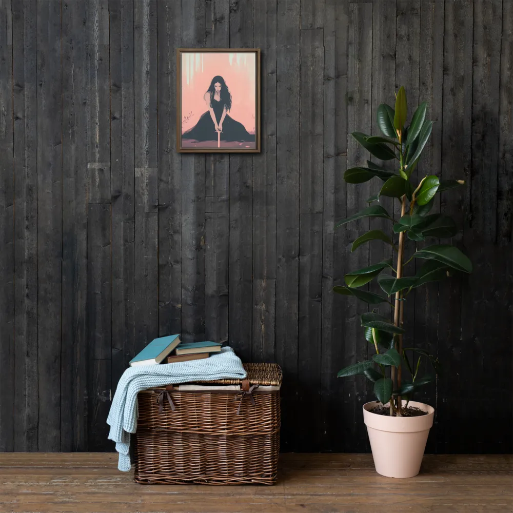 The Guardian of Solitude | Canvas with Brown Frame | 11″×14″