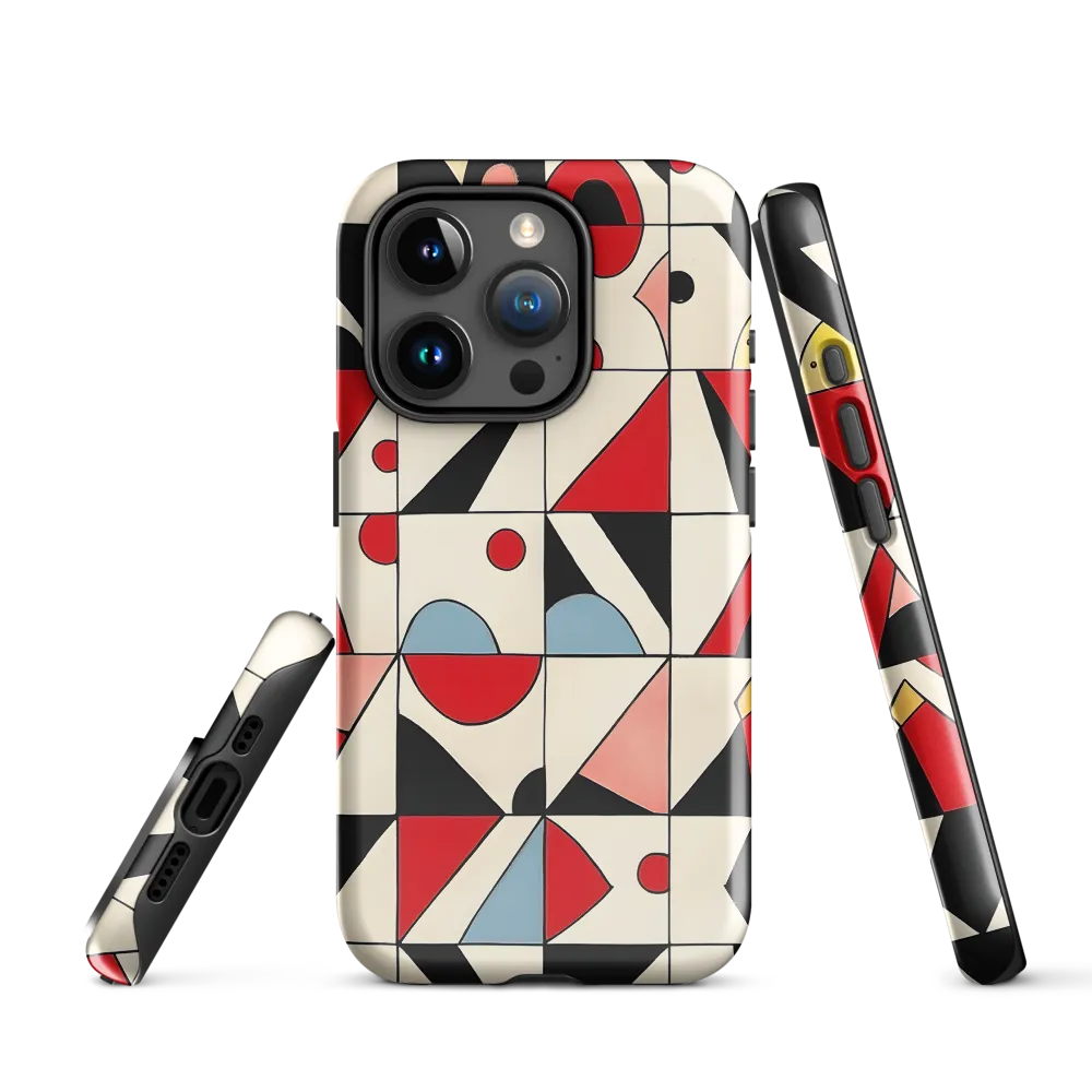 Dynamic Geometric Harmony | Phone Case |  15 Pro | Tough Case | Glossy
