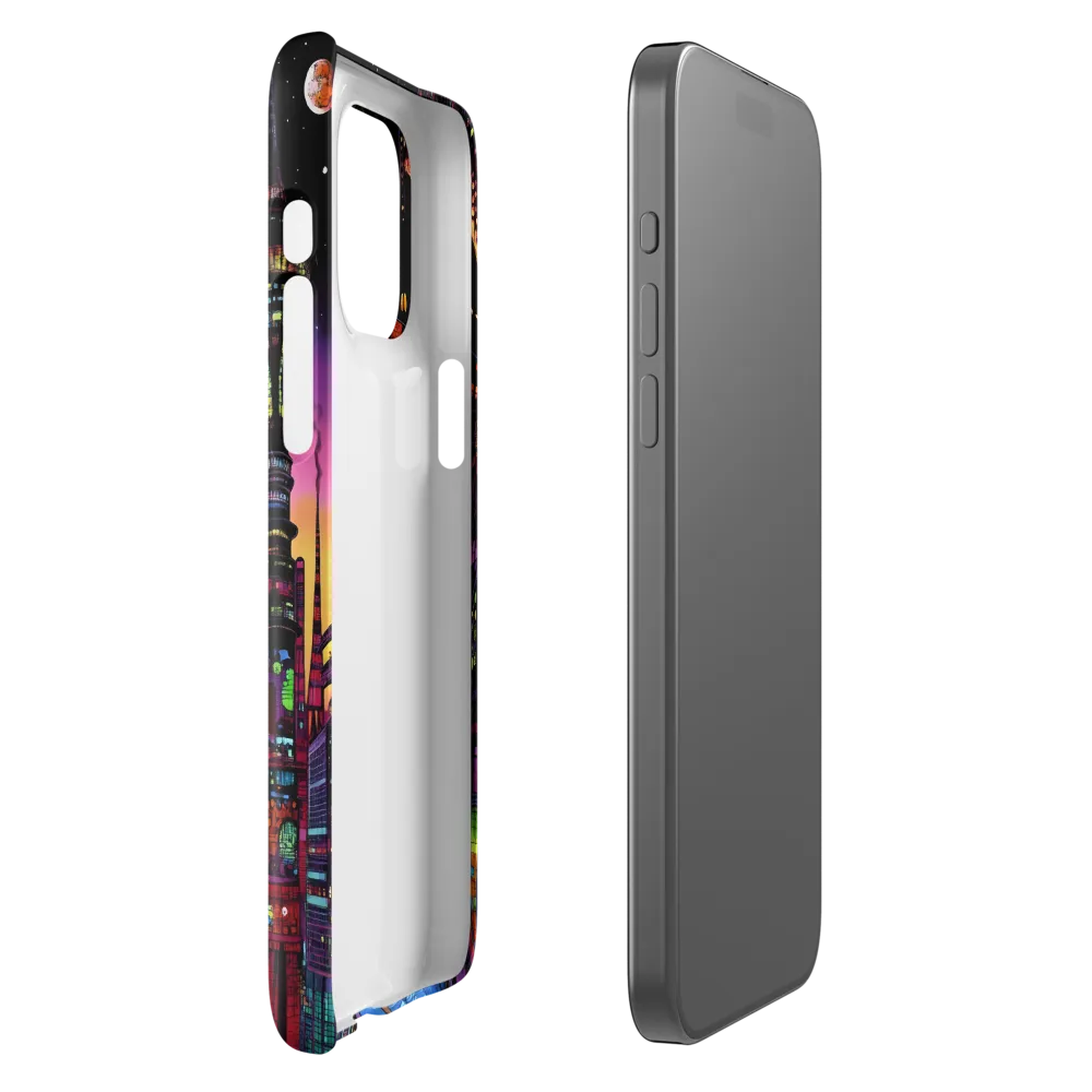 Futuristic Cityscape at Dusk | Phone Case |  15 Pro Max | Snap Case | Glossy
