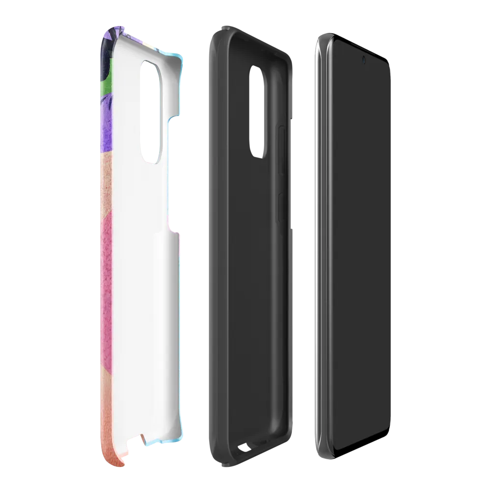 Fragmented Profile in Cyan and Purple