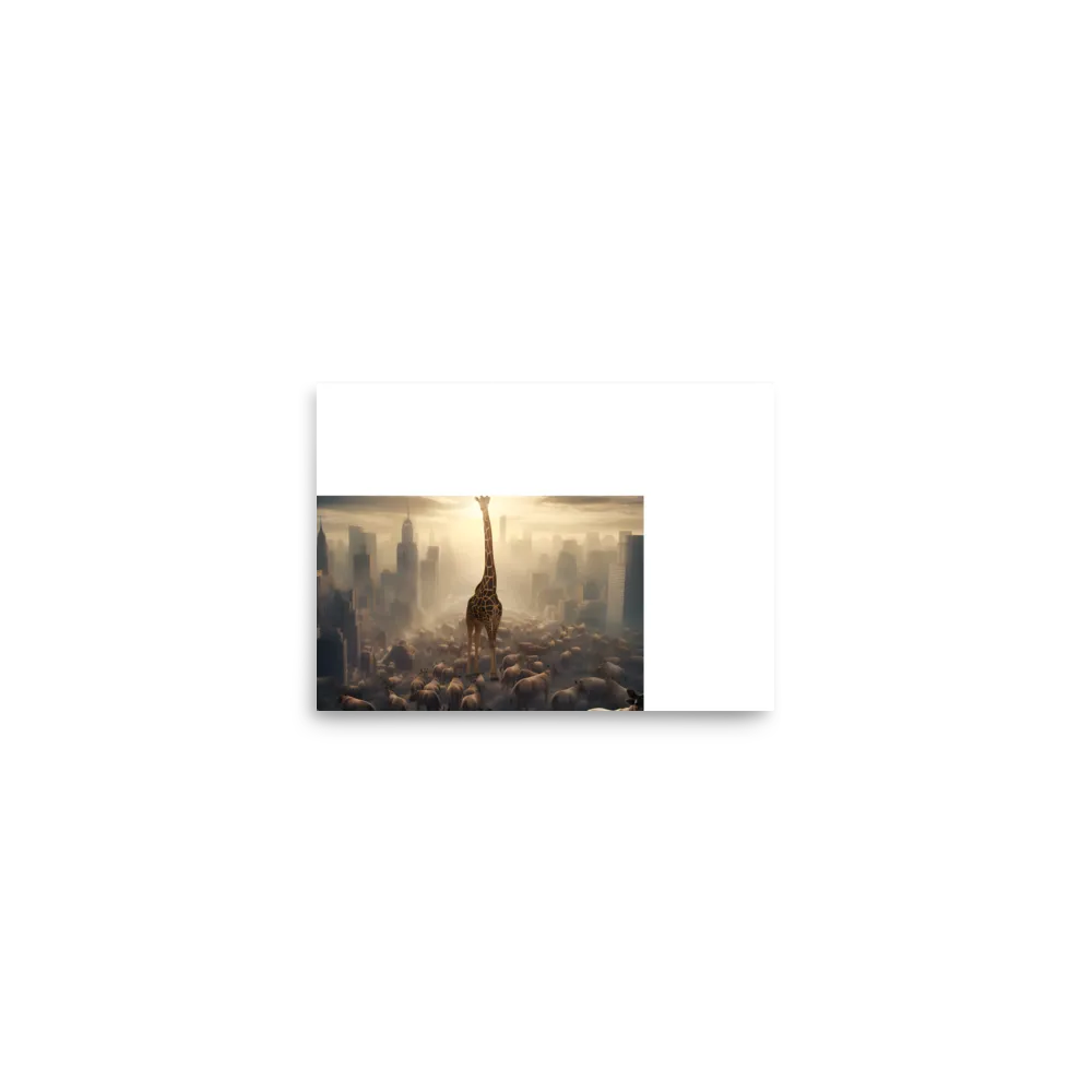 Urban Serengeti: A Giraffe's Perspective | Poster | 5″×7″