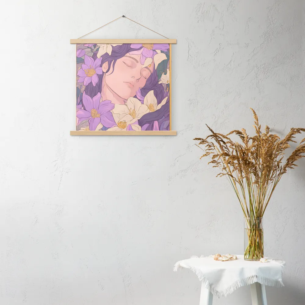 Harmony in Bloom | Poster With Oak Wood Hanger | 18″×18″