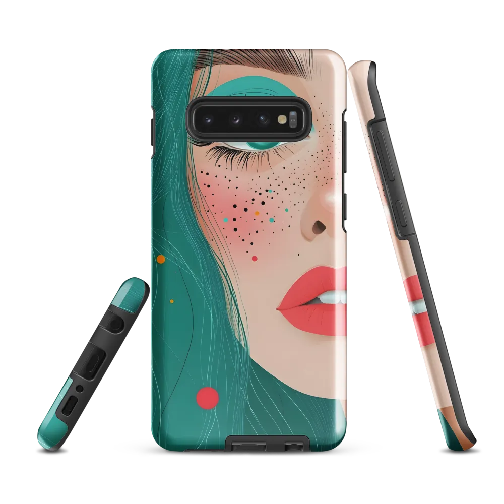 A Playful Portrait: Turquoise Temptation | Phone Case |  S10 Plus | Tough Case | Glossy