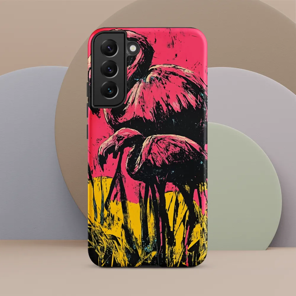 Flamingo Duet: A Pop Art Expression