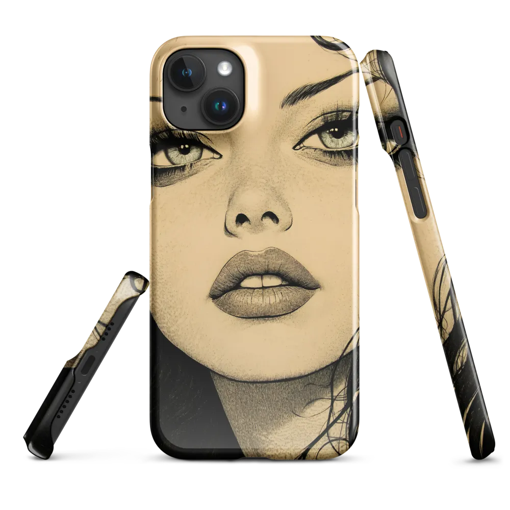 Enigmatic Gaze | Phone Case |  15 Plus | Snap Case | Glossy