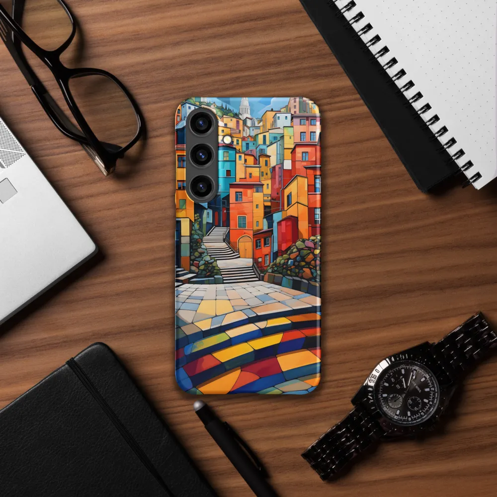 Vibrant Village: A Cubist Journey