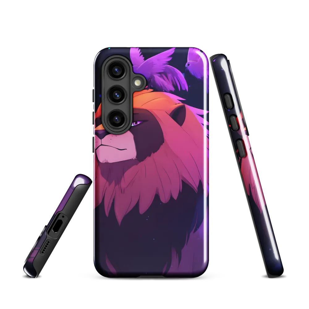 Regal Serenity: The Majestic Lion | Phone Case |  S24 | Tough Case | Glossy