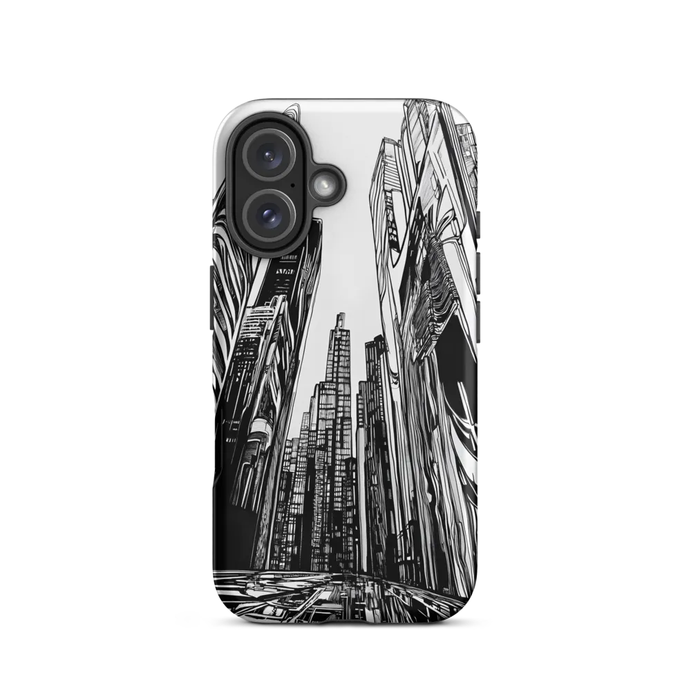 Urban Echoes: A Line Art Journey | Phone Case |  16 | Tough Case | Matte