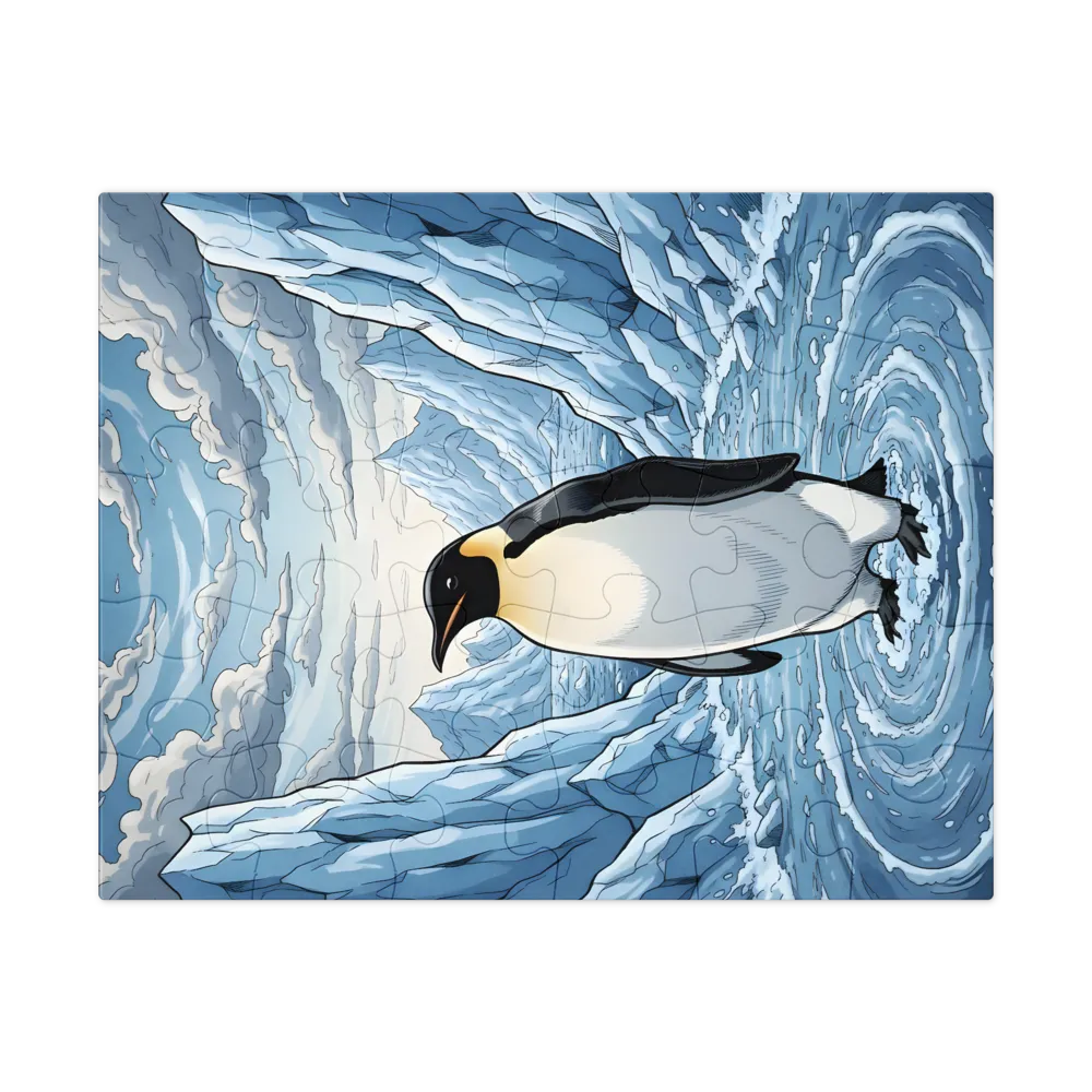 Emperor on Ice 
 Jigsaw Puzzle in Tin Box