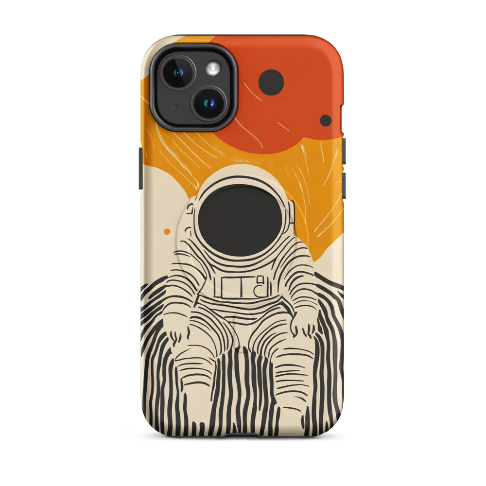 Astronaut in Cosmic Thoughts | Phone Case |  14 Plus | MagSafe® Tough Case | Matte