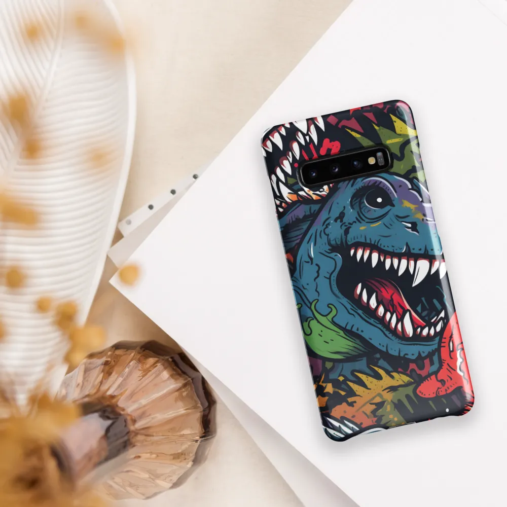 Dino Mania: A Colorful Frenzy | Phone Case |  S10 Plus | Snap Case | Glossy