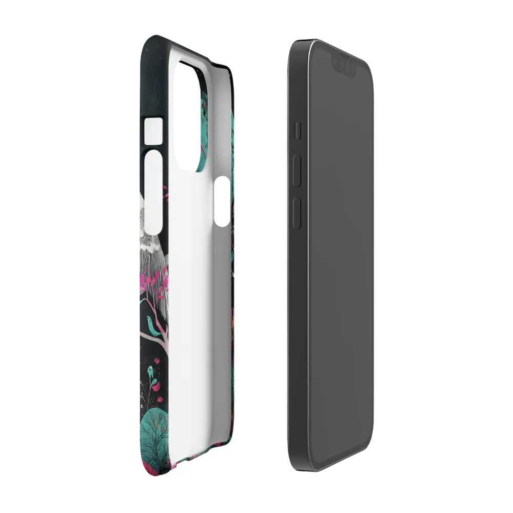 Ethereal Presence: Heron in a Floral Dreamscape | Phone Case |  13 Pro | Snap Case | Matte