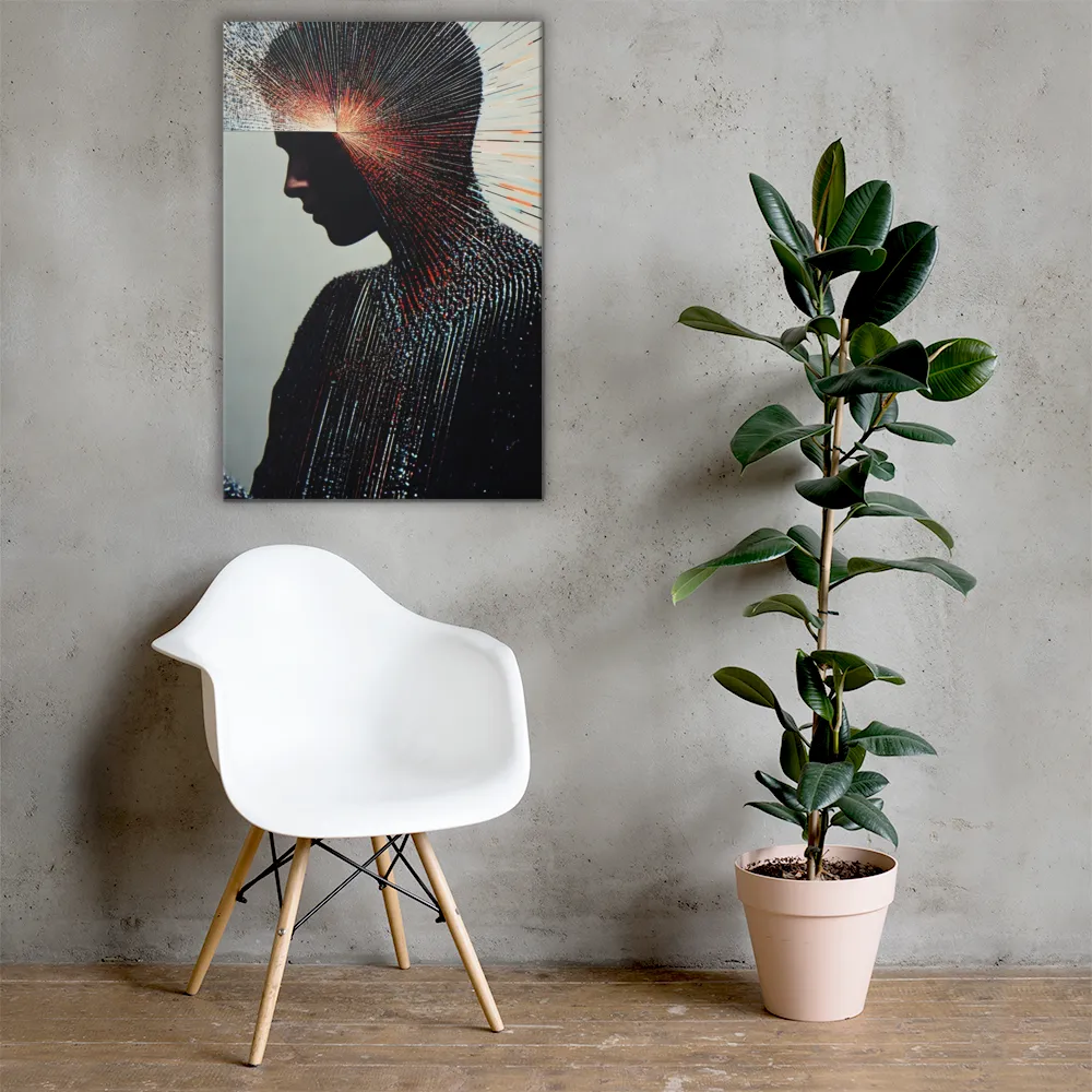 Radiant Reflection: An Abstract Journey of Thought | Canvas | 24″×36″