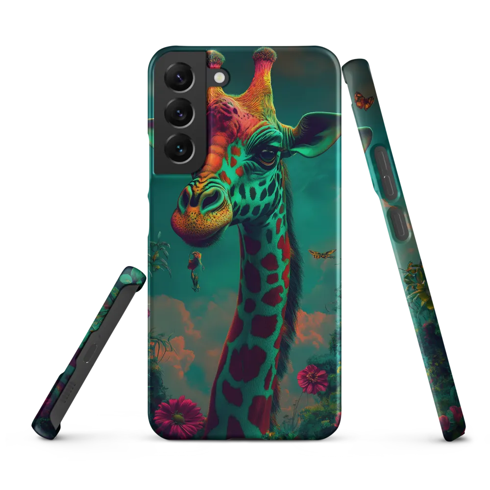 Whimsical Giraffe Among Blossoms