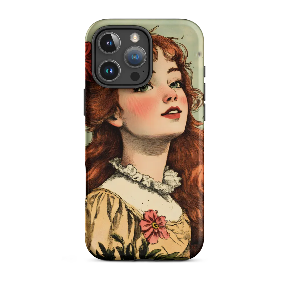 Whimsical Portrait of a Flower-Adorned Girl