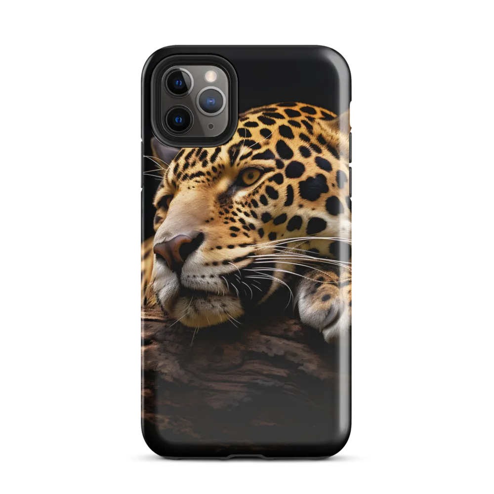 Tranquil Majesty: The Resting Leopard | Phone Case |  11 Pro Max | Tough Case | Glossy