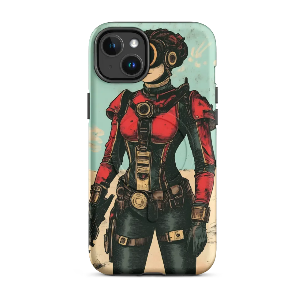 Futuristic Explorer: A Steampunk Adventure | Phone Case |  14 Plus | MagSafe® Tough Case | Matte