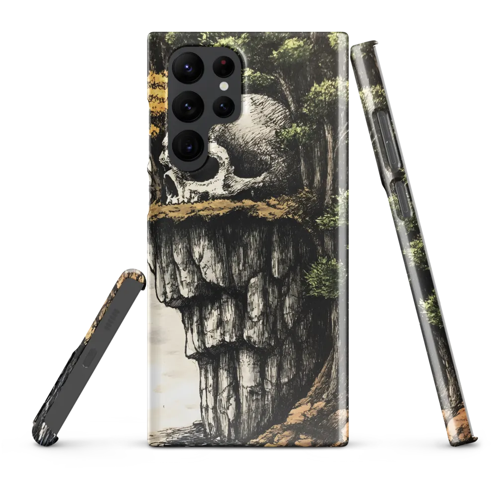 The Whispering Skull: A Surreal Encounter with Nature | Phone Case |  S22 Ultra | Snap Case | Glossy