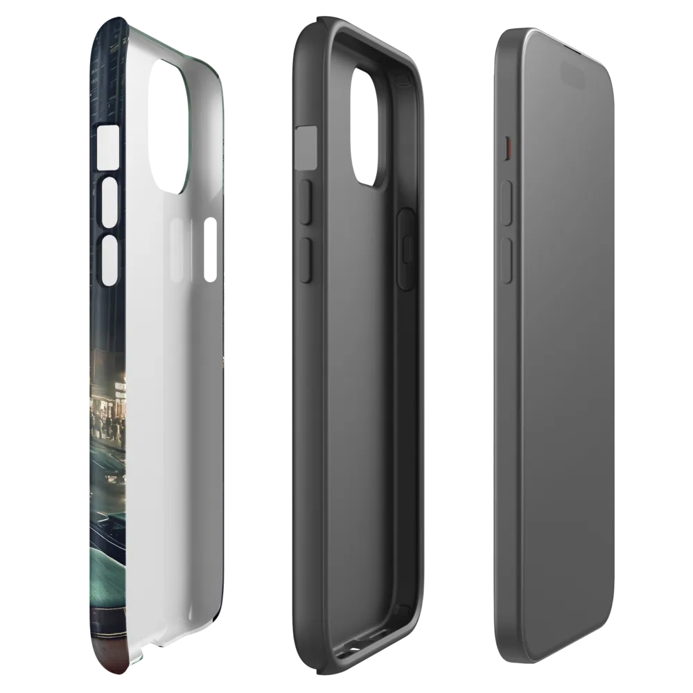 Mysterious Encounters in a Neon City | Phone Case |  15 Plus | Tough Case | Matte