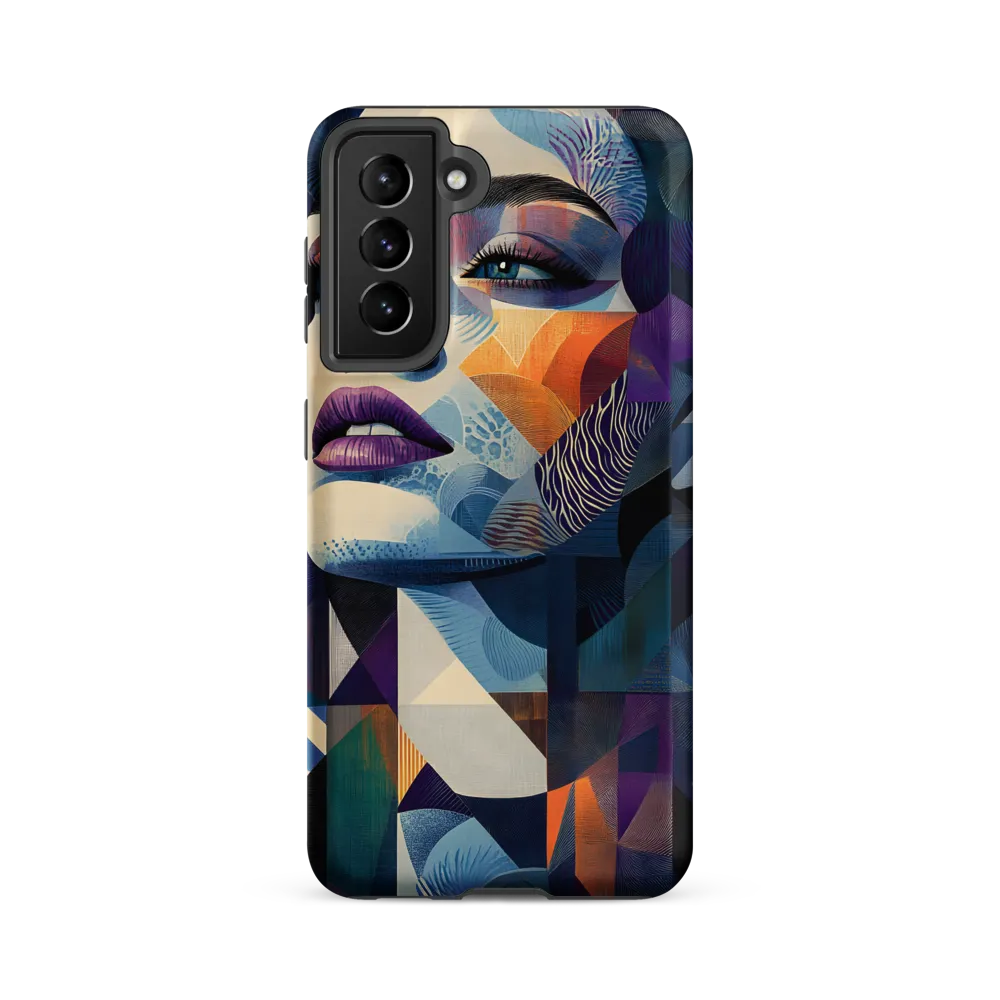 Fragmented Mystery: A Modern Portrait | Phone Case |  S21 FE | Tough Case | Matte