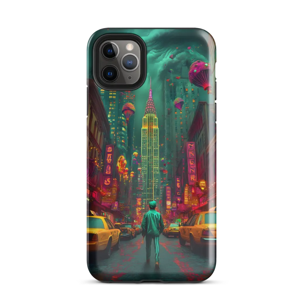 Neon Dreams: A Surreal Urban Journey | Phone Case |  11 Pro Max | Tough Case | Glossy