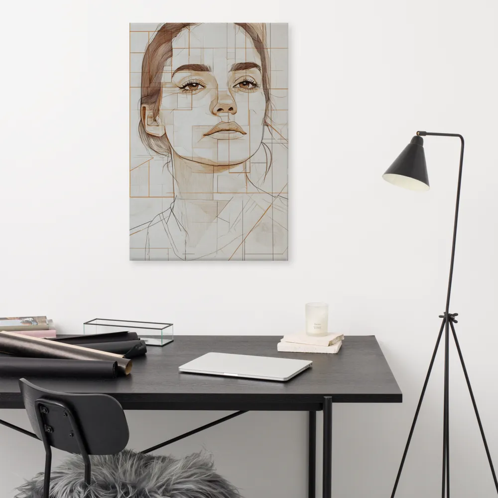 Geometric Serenity: A Minimalist Portrait