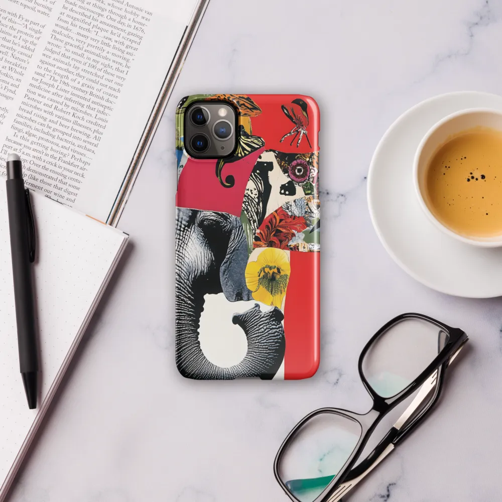 Whimsical Elephant: A Vibrant Collage of Life | Phone Case |  11 Pro Max | Snap Case | Glossy