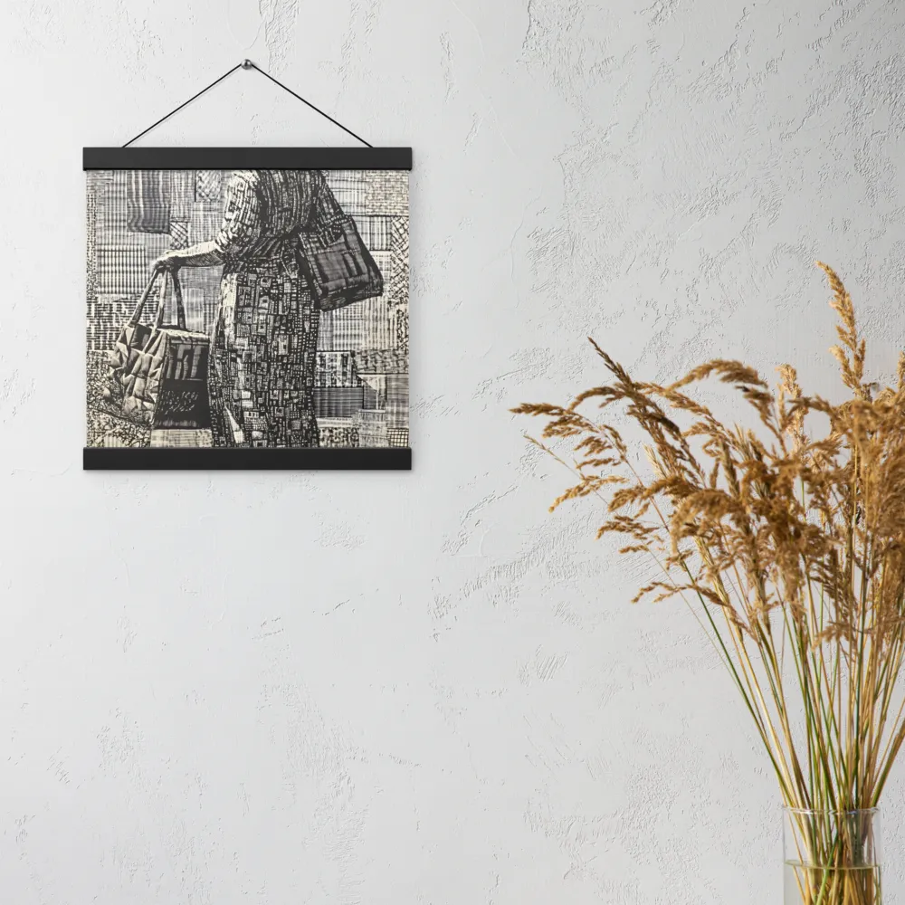 Urban Reflections: A Shopping Narrative | Poster With Black Wood Hanger | 12″×12″