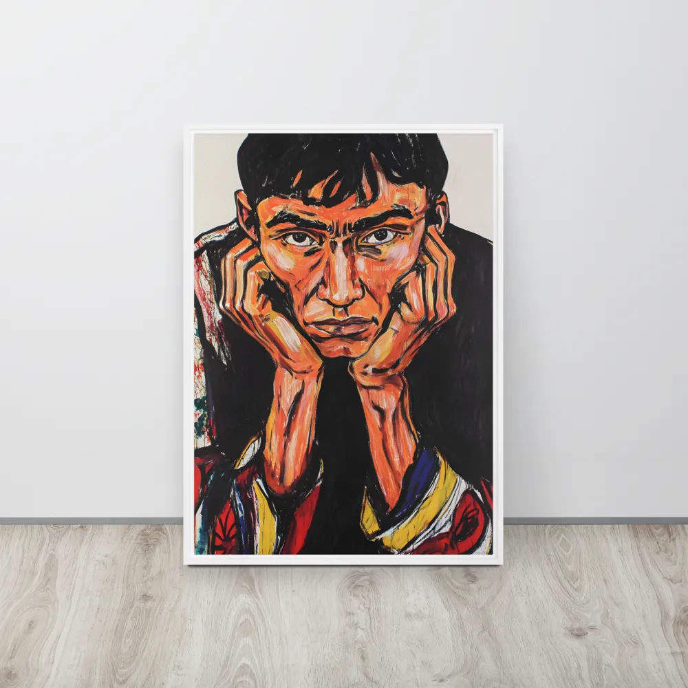 Contemplative Intensity: An Expressionist Portrait