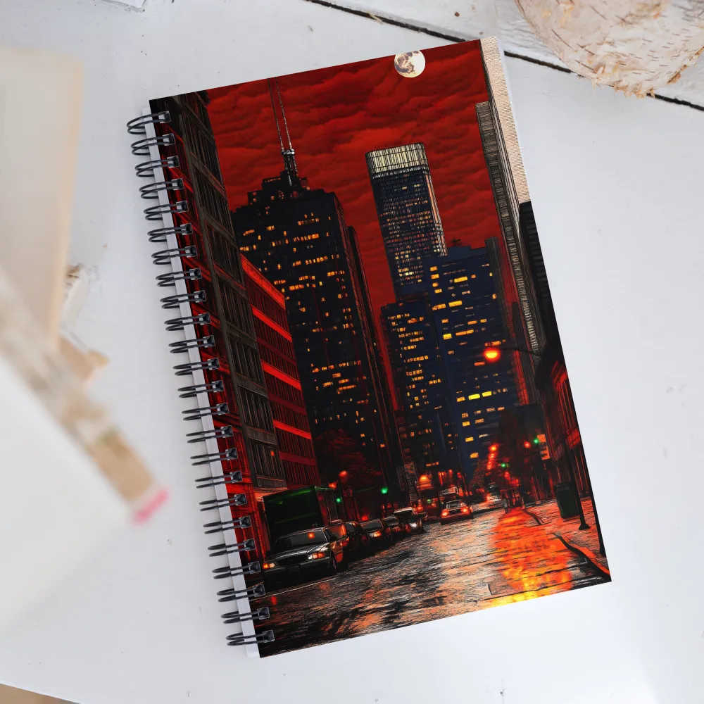 Eclipse Over Metropolis | Spiral Notebook