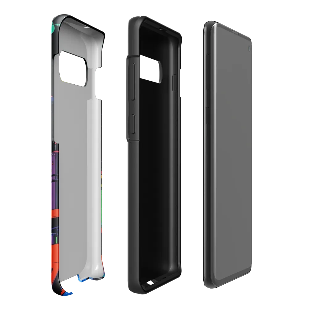 Neon Dreams: A Futuristic Cityscape | Phone Case |  S10 Plus | Tough Case | Glossy