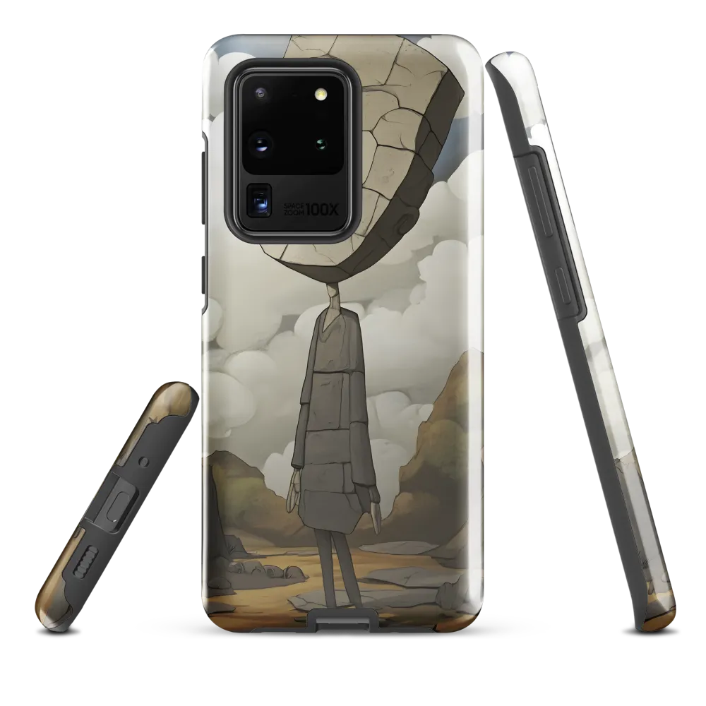 Whimsical Stone Figure in a Rocky Landscape | Phone Case |  S20 Ultra | Tough Case | Glossy