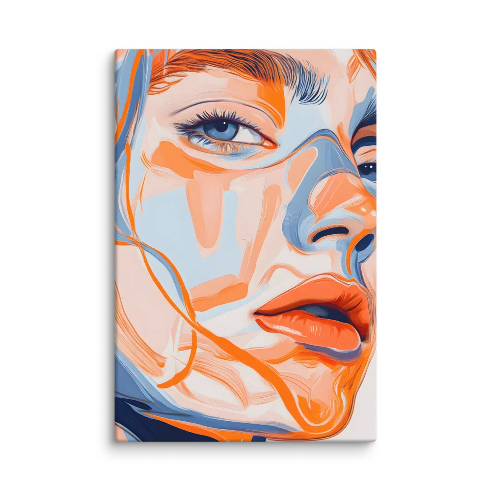 Echoes of Color: A Contemporary Portrait | Canvas | 32″×48″