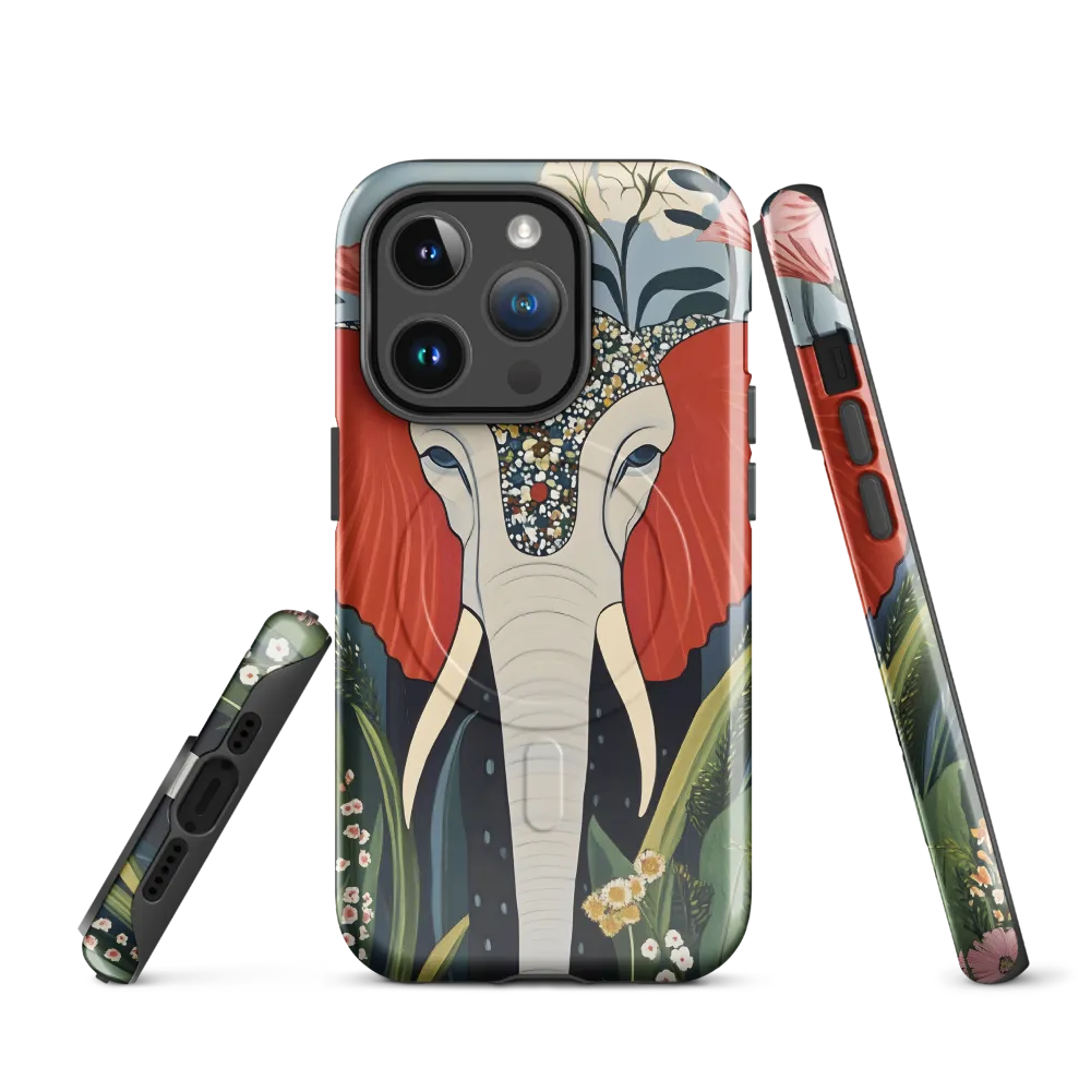 Terrazzo Forehead — Elephant with Floral Frame
