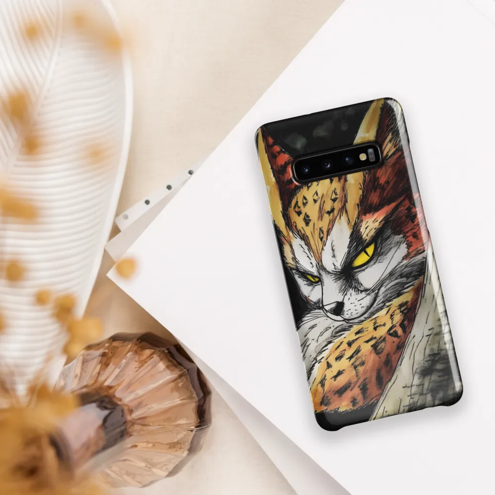 Fierce Gaze of the Wild Cat | Phone Case |  S10 Plus | Snap Case | Glossy