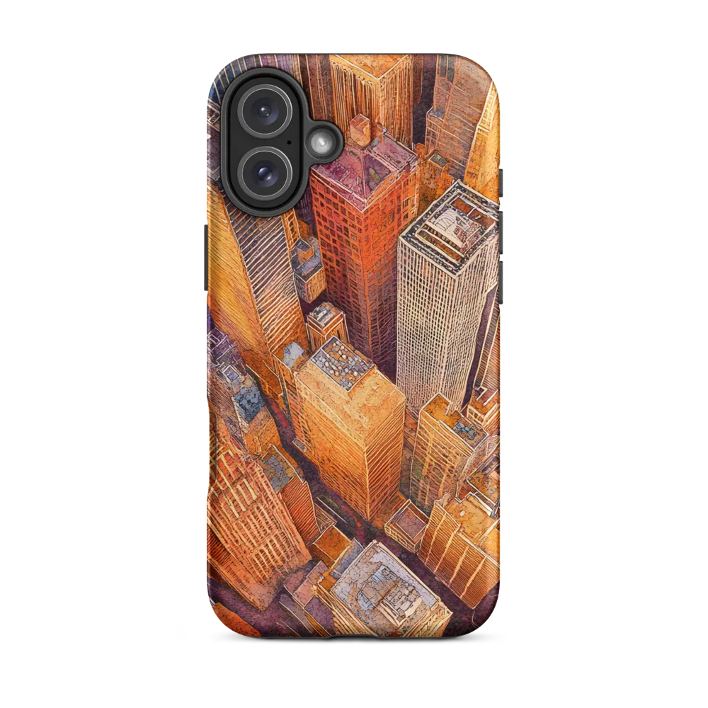 Urban Symphony in Orange and Purple
