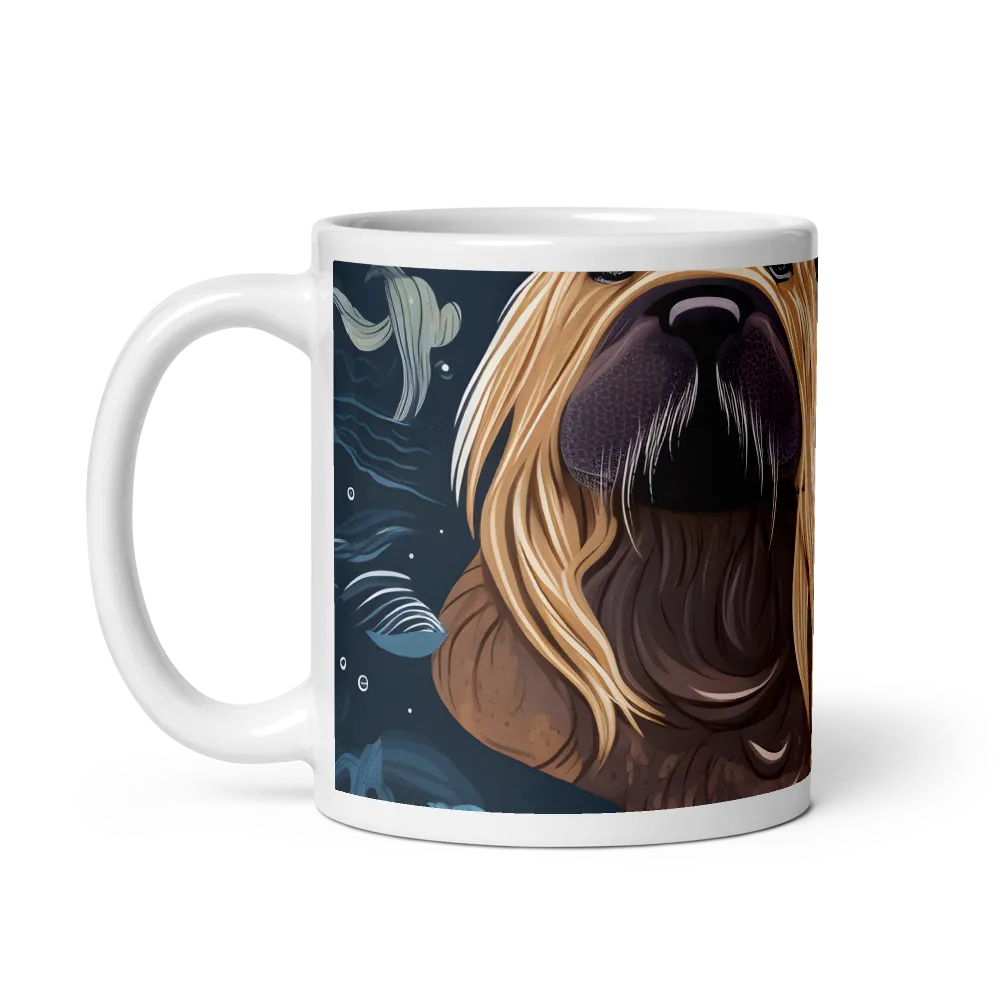 Whimsical Walruses in Deep Blue | Mug with White inside | 11 oz