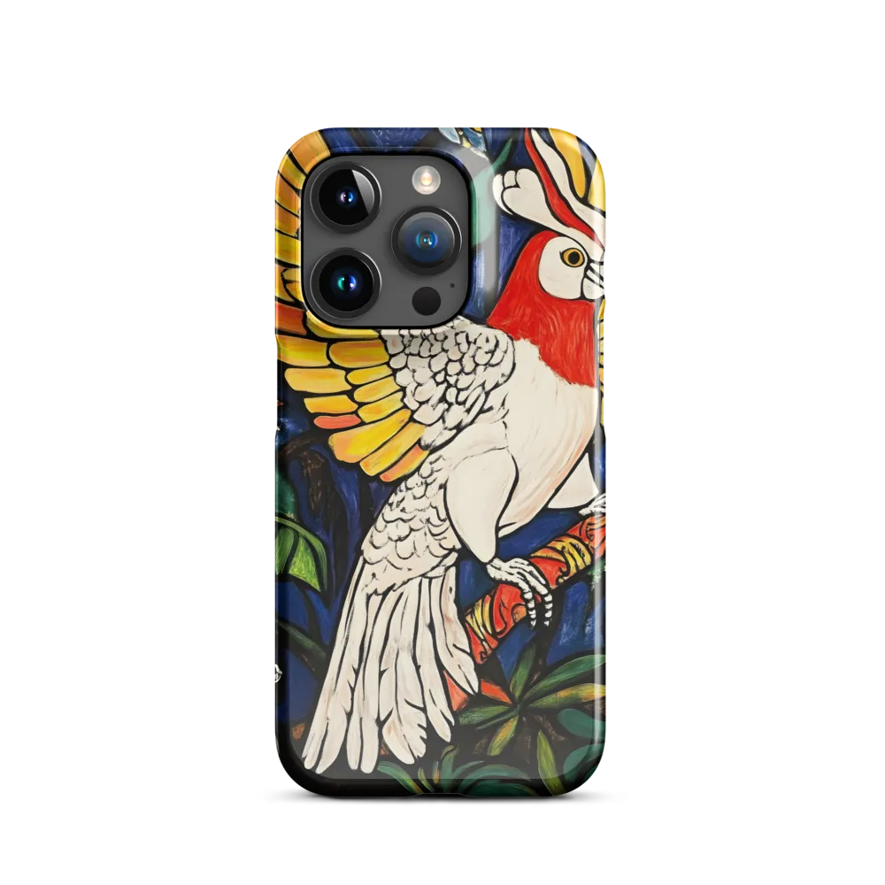 Cockatoo on a Patterned Branch