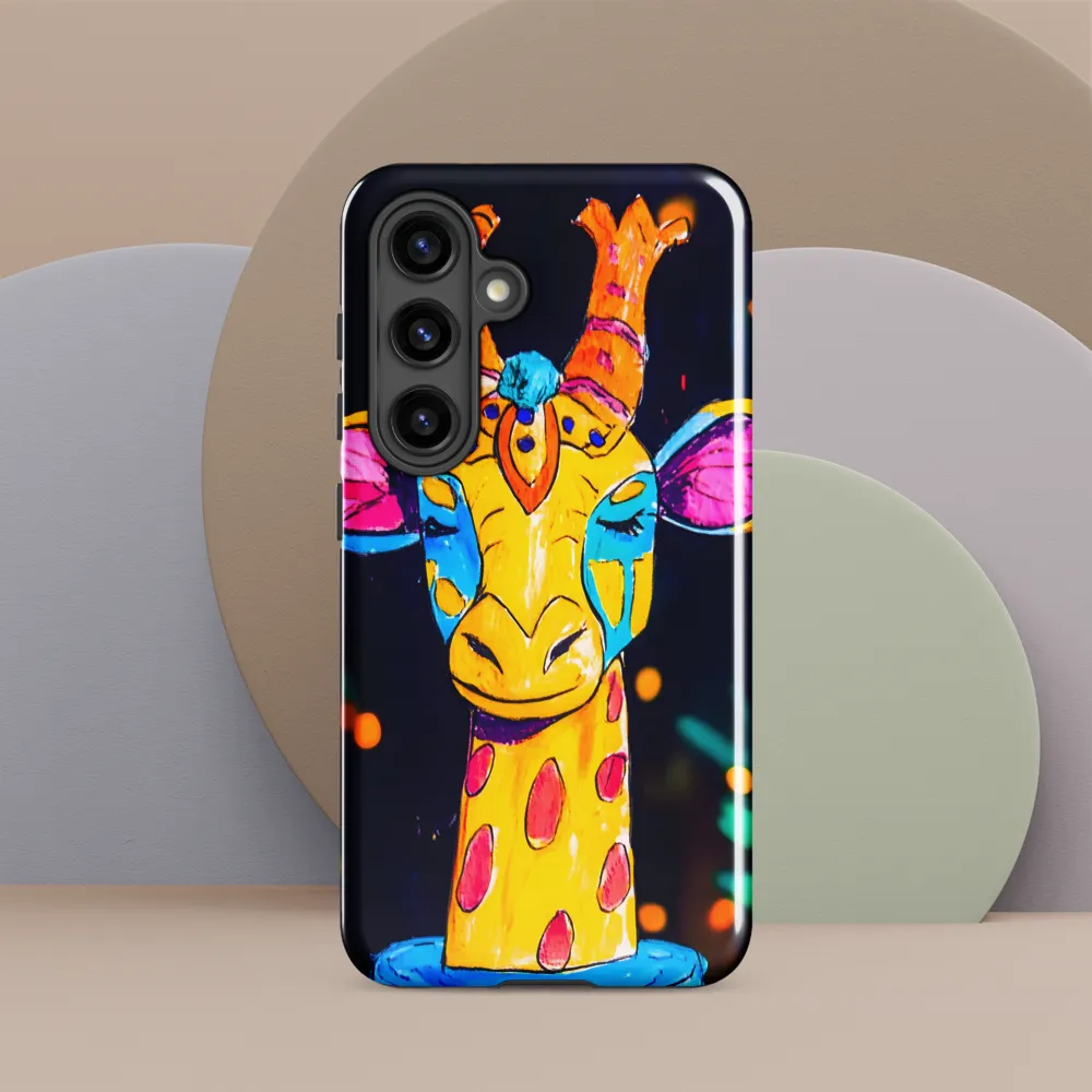 Whimsical Giraffe in Vibrant Colors