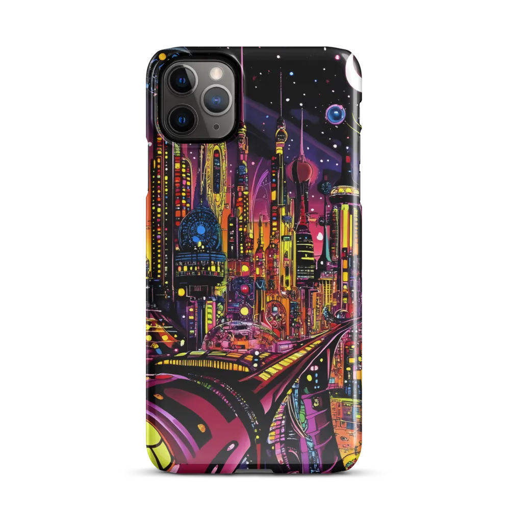 Neon Odyssey: A Journey Through Futuristic Realms | Phone Case |  11 Pro Max | Snap Case | Glossy