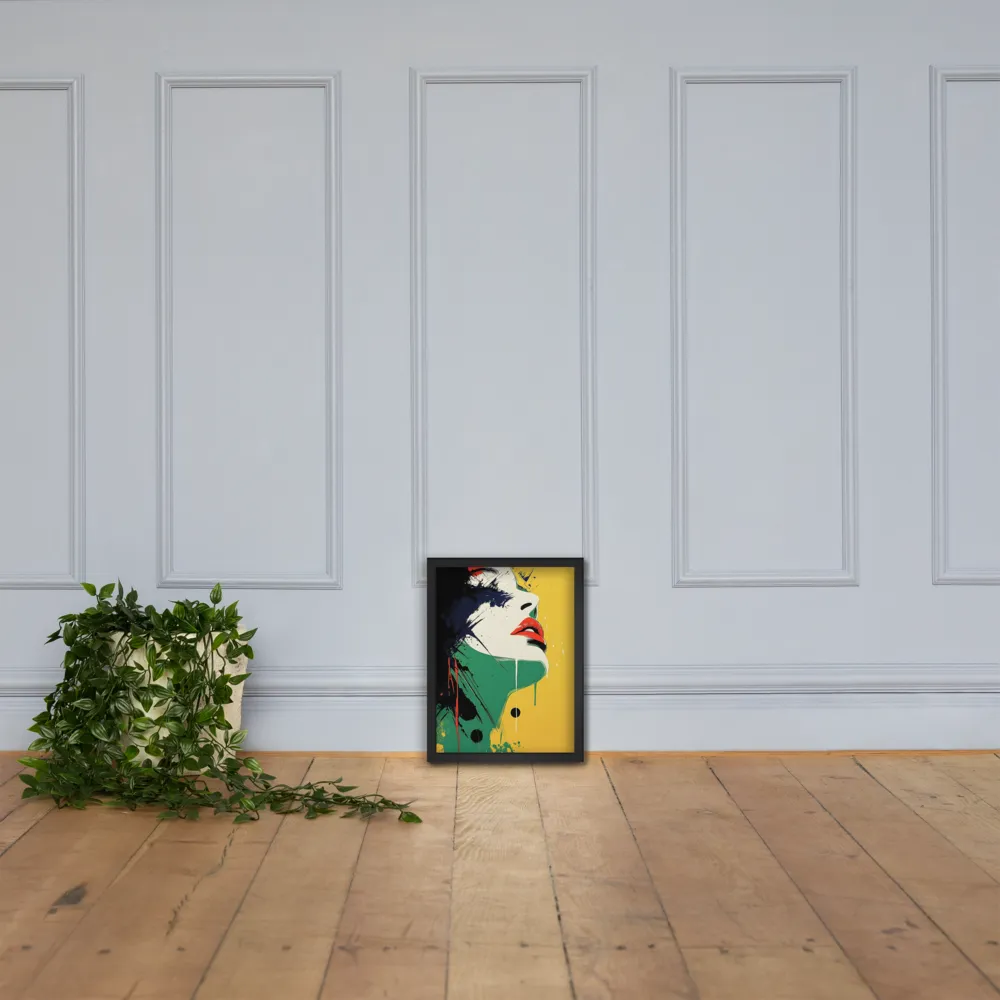 Bold Reflections: A Pop Art Portrait | Poster with Black Frame | 12″×16″