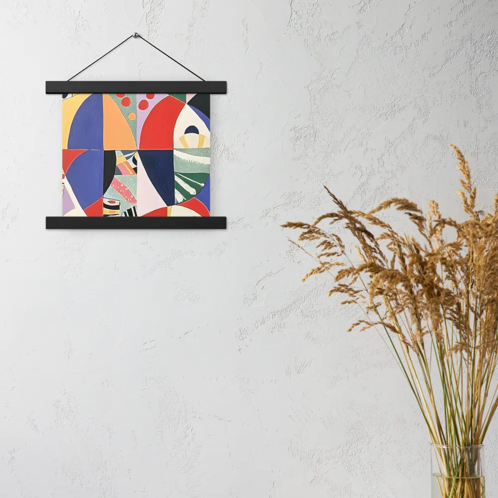 Dynamic Mosaic Symmetry | Poster With Black Wood Hanger | 10″×10″