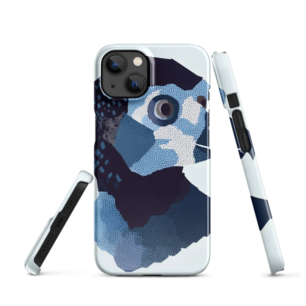Abstract Avian Portrait in Blue
