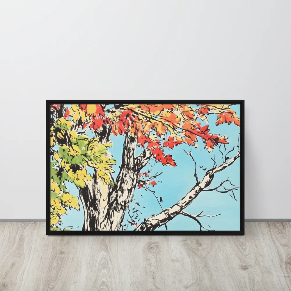 Autumn's Embrace | Canvas with Black Frame | 20″×30″