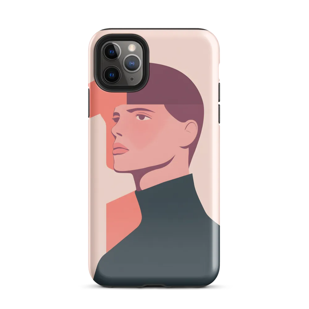 Contemplative Portrait in Minimalism | Phone Case |  11 Pro Max | Tough Case | Glossy