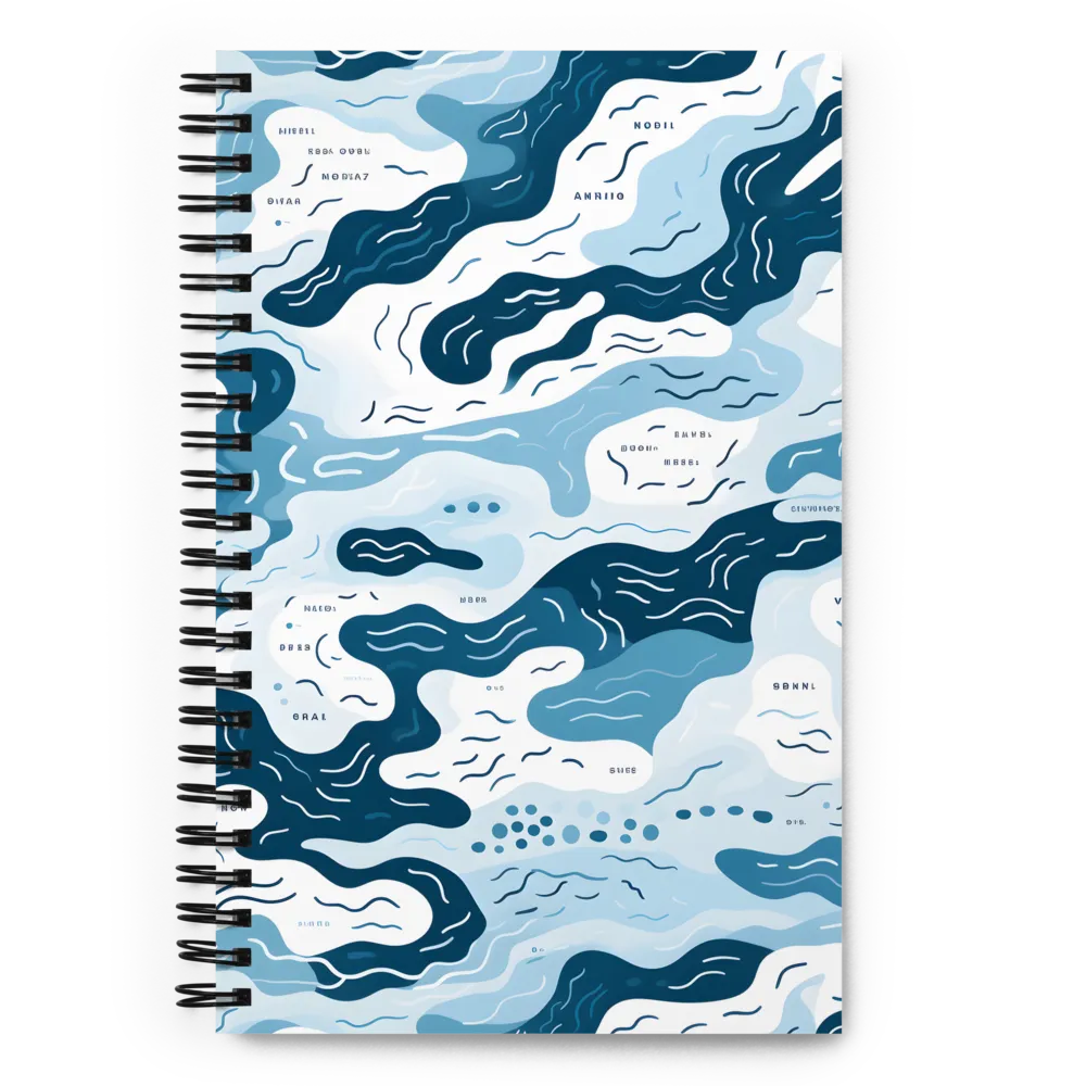 Flowing Waters: An Abstract Journey | Spiral Notebook